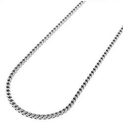 Verona Jewelers Sterling Silver 1.5MM and 2MM Solid Franco Square Box Link 925 Rhodium Necklace Chain 16-24 Inches