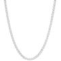 4mm .925 Sterling Silver Flat Mariner Link Anchor Chain Necklace