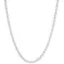 4mm .925 Sterling Silver Flat Mariner Link Anchor Chain Necklace 4mm .925 Sterling Silver Flat Mariner Link Anchor Chain Necklace