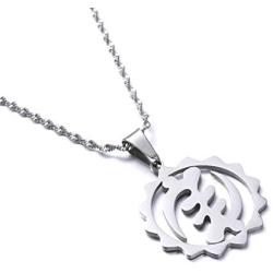 Stainless Steel Wisdom Adinkra Symbols Meanings Pendant Necklace Adinkra Gye Nyame Jewelry