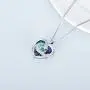 TOUPOP Mothers Day Gifts from Daughters Sterling Silver Moon and Star Pendant Necklace with Heart Crystal Jewelry Gifts for Women Mom Mother Friend Teen Girls Birthday