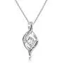 Sllaiss Sterling Silver Engraved “Always My Sister Forever My Friend” Zirconia Pendant Necklace for Women Girls, Sister’s/Friends’ Birthday Gifts, Set with Swarovski Zirconia