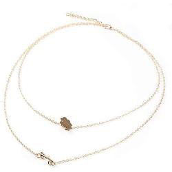 Fashion Airplane with Cloud Multilayer Pendant Necklace Double Clavicle Chain Plane Sweater Chain Necklace Jewelry for Women and Girls