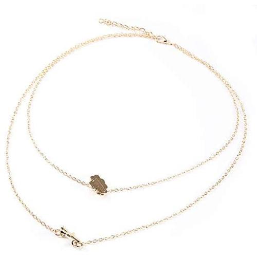 Fashion Airplane with Cloud Multilayer Pendant Necklace Double Clavicle Chain Plane Sweater Chain Necklace Jewelry for Women and Girls