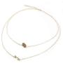 Fashion Airplane with Cloud Multilayer Pendant Necklace Double Clavicle Chain Plane Sweater Chain Necklace Jewelry for Women and Girls