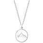 Boma Jewelry Sterling Silver Circle Mountain Pendant Necklace, 18 Inches