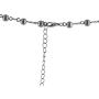 LUX ACCESSORIES Crystal Black Rosary Catholic Rhinestone Long Cross Beads Chain Necklace