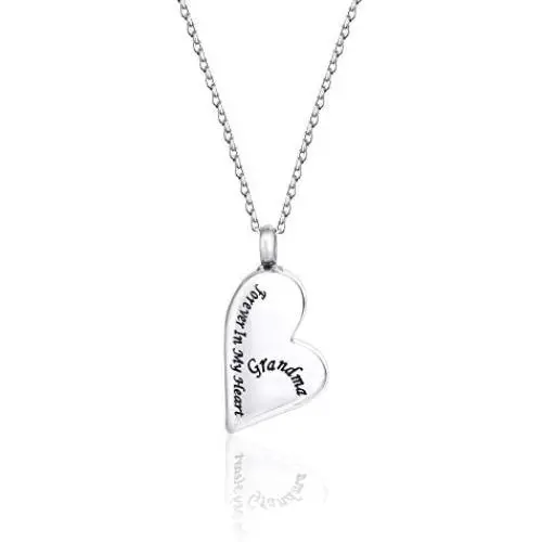 Suxerlry Heart Urn Necklace Cremation Engraved Stainless Steel Ashes Memorial Keepsake Jewelry Suxerlry Heart Urn Necklace Cremation Engraved Stainless Steel Ashes Memorial Keepsake Jewelry