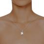 IGI Certified Diamond & Sterling Silver Zodiac Pendant Aries with 18'' Chain