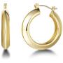 FANCIME Half Open Hoop Stud Earrings Triple Thin/Thick Tube High Polished Hoop Earrings 14K Yellow/White Gold Plated Fashion Statement Jewelry Gift for Women Teens Girls Mom