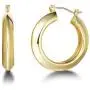 FANCIME Half Open Hoop Stud Earrings Triple Thin/Thick Tube High Polished Hoop Earrings 14K Yellow/White Gold Plated Fashion Statement Jewelry Gift for Women Teens Girls Mom