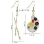 2 Pairs Unique Charm Chic Artist Matte Gold Plated Colorful Palette Paint Brush Asymmetric Dangle Drop Earrings Personality Creative Lightweight Painter Jewelry for Women Girls Art Teacher Gifts 2 Pairs Unique Charm Chic Artist Matte Gold Plated Colorful Palette Paint Brush Asymmetric Dangle Drop Earrings Personality Creative Lightweight Painter Jewelry for Women Girls Art Teacher Gifts