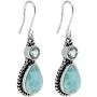 YoTreasure Larimar Blue Topaz Earrings Solid Sterling Silver Designer Jewelry YoTreasure Larimar Blue Topaz Earrings Solid Sterling Silver Designer Jewelry