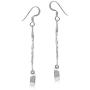 Silvershake Genuine or Synthetic Birthstone 925 Sterling Silver Celtic Knot Weave Dangle Hook Earrings
