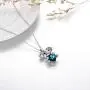 AOBOCO Cute Koala Necklace Sterling Silver Koala Bear Heart Pendant Necklace Embellished with Crystals from Austria, Fine Koala Jewelry Gifts for Women - Hold My Heart Series
