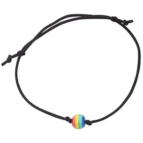 AKTAP LGBT String Ankle Bracelet Gay Lesbian Pride Jewelry Rainbow Friendship Gift for Couple AKTAP LGBT String Ankle Bracelet Gay Lesbian Pride Jewelry Rainbow Friendship Gift for Couple