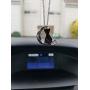 LUX ACCESSORIES Burnished Silver Tone Black Cat Crescent Moon Pendant Necklace