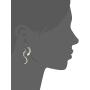 Betsey Johnson Pave Crystal Snake Front & Back Linear Earrings