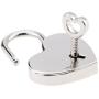 FM FM42 Openable Heart Lock Charm 0.67'' Width Simulated Leather Cloth Choker (16 Colors)