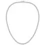GMESME 18K White Gold Plated Cubic Zirconia Classic Tennis Necklace 18 Inch