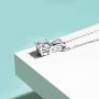FANCIME 14k Solid White Gold Classic Round 4 Prong Solitaire 1 Carat Moissanite Simulated Diamond Pendant Necklace For Women Girls, 16'' + 2'' Extender，DEW Color VVS Clarity Moissanite