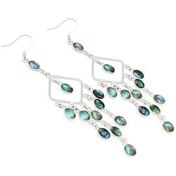 Natural Gemstones 925 Silver Overlay handmade Dangle Earrings for Women