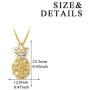 AOBOCO Sterling Silver Pineapple Necklace Gold Plated Pendant,Jewelry Gift for Women