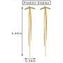 LittleB Minimal Tassel Stud Earrings Gold Long Vintage Dangle Earrings Jewelry for Women and Girls