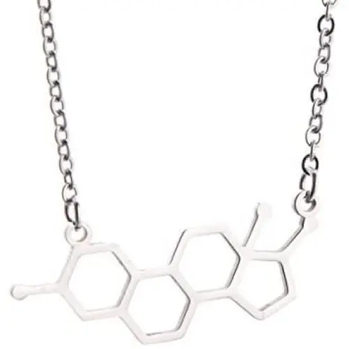 KUIYAI Estrogen Molecule Necklace Female Symbol Necklace Gift for Women KUIYAI Estrogen Molecule Necklace Female Symbol Necklace Gift for Women