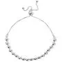 Shop LC Delivering Joy 925 Sterling Silver Bead Bolo Bangle Bracelet Wedding Engagement Jewelry for Women Adjustable