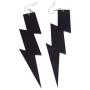Big Black Acrylic Lightning Drop Dangle Earring for Women 80s Party Hip Hop Punk Hip Hop Gothic Fashion Lightning Pendant Charm Earrings Jewelry