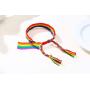 Defusky Rainbow Bracelets 2Pcs Gay Pride & Lesbian Bracelets Parade Accessory Wristband LGBT Pride Jewelry for Men Women