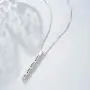 WINNICACA Heartbeat Faith Hope Love Sterling Silver Created Opal Vertical Bar Necklaces October Birthstones Jewelry Birthday Mothers Day Gifts for Her Women Teen Nurse Birthday
