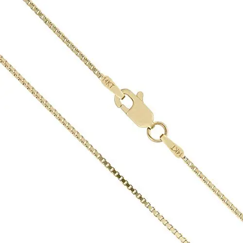 Honolulu Jewelry Company 14K Solid Yellow Gold Box Chain Necklace