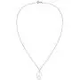 AeraVida Modern Oval Peace Sign Love not War .925 Sterling Silver Pendant Necklace