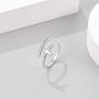 925 Sterling Silver Rings for Men Women, Italian Solid Sterling Silver Ring, Opening Stackable Ring, Come Gift Box