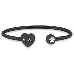 WUSUANED Heart Beat Dog Paw Necklace Bracelet Vet Tech Jewelry Gift for Veterinarian Nurse Vet Students