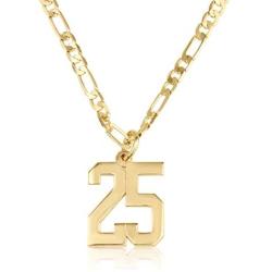Beleco Jewelry Personalized Sports Number Necklace Custom Lucky Pendant Customize Necklace With Number - Sport Lover Gifts For Men