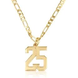 Beleco Jewelry Personalized Sports Number Necklace Custom Lucky Pendant Customize Necklace With Number - Sport Lover Gifts For Men