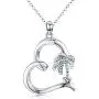 MEDWISE S925 Sterling Silver Summer Palm Tree Necklace Pendant Beach Necklace Jewelry for Women Heart Coconut Areca Tree Necklace Gifts MEDWISE S925 Sterling Silver Summer Palm Tree Necklace Pendant Beach Necklace Jewelry for Women Heart Coconut Areca Tree Necklace Gifts
