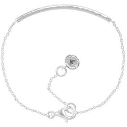 Silpada Dotted Line Curved Bar Chain Bracelet with Crystals in Sterling Silver, 7.5''