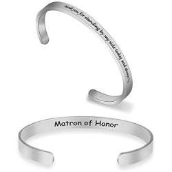 Maid of Honor Bracelet Thank You For Standing By My Side Today And Always Bridesmaid Jewelry Thank You Gifts(stand my side CB)