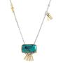 Silpada Turquoise Burst 1 7/8 ct Compressed Turquoise Pendant Necklace in Sterling Silver & Brass