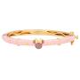Disney Minnie Mouse Jewelry, Pink Glitter Bangle Bracelet with Yellow Gold Plating