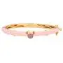 Disney Minnie Mouse Jewelry, Pink Glitter Bangle Bracelet with Yellow Gold Plating Disney Minnie Mouse Jewelry, Pink Glitter Bangle Bracelet with Yellow Gold Plating