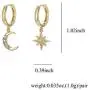 Personality Asymmetric Crystal Star Drop Earrings La Raffine Delicate Joker Moon Style Women Earrings Jewelry