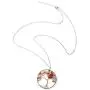 HZMAN Tree of Life Chakra Amulet Natural Quartz Round Stone Pendant Handmade Necklace HZMAN Tree of Life Chakra Amulet Natural Quartz Round Stone Pendant Handmade Necklace