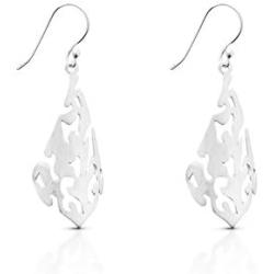 Lace Dangle Earrings 925 Sterling Silver Ethnic Gipsy Boho Chic