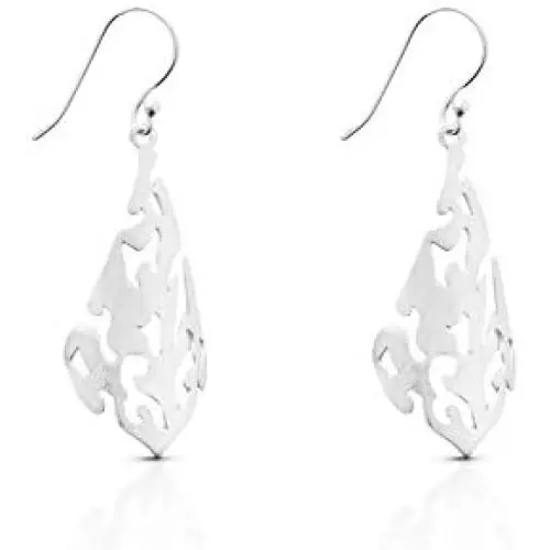 Lace Dangle Earrings 925 Sterling Silver Ethnic Gipsy Boho Chic Lace Dangle Earrings 925 Sterling Silver Ethnic Gipsy Boho Chic