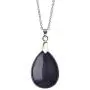 Lullabb Couple Stone Pendant Necklace Teardrop Waterdrop Crystal Jewelry for Women Men Rectangle Gemstone Chakra Healing Pendants